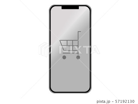 全画面液晶　スマートフォン　ショッピング　リアルタッチ　ブルー 57192130