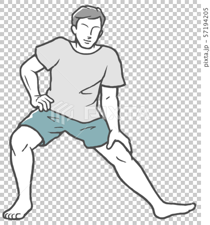伸脚 男性 ストレッチ 伸脚 男性 ストレッチ 57194205