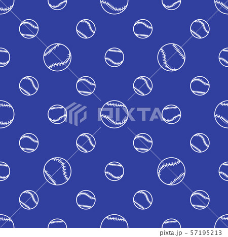 Vector sports seamless pattern with baseball balls 57195213