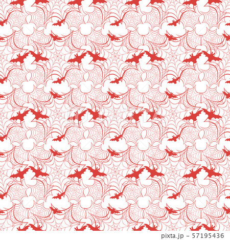 Halloween vector seamless pattern with web and bat Halloween vector seamless pattern with web and bat 57195436