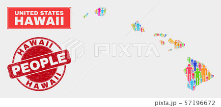 Hawaii State Map Population Demographics and Dirty Seal 57196672