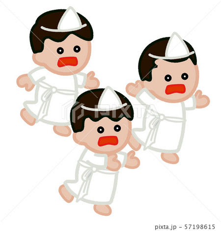 逃げ惑う亡者のイラスト素材