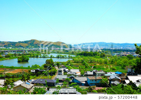 静岡市の里山　麻畑遊水地の風景 57200448