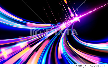 Cyberpunk Light Trails in Vector 57201207