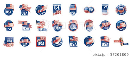 USA flag, vector illustration on a white background 57201809