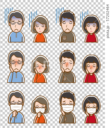 カップルの表情 のイラストのイラスト素材