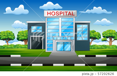 Hospital building exterior modern clinic view Hospital building exterior modern clinic view 57202626