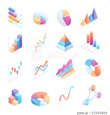 Infographics isometric elements icons vector 57203854