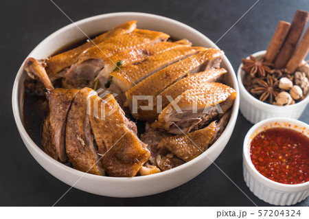 pot-stewed duck with sauce and ingradients pot-stewed duck with sauce and ingradients 57204324