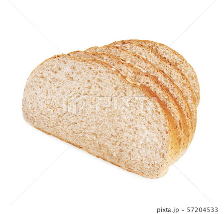 sliced bread isolated on white background 57204533