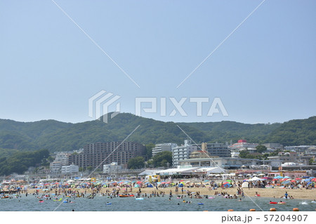 兵庫県 須磨の海水浴ビーチの写真素材 兵庫県 須磨の海水浴ビーチの写真素材