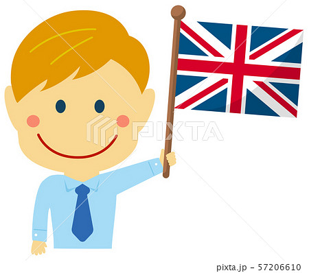 人種と国旗 ビジネスマン 会社員 男性 上半身イラスト イギリスのイラスト素材 57206610 Pixta