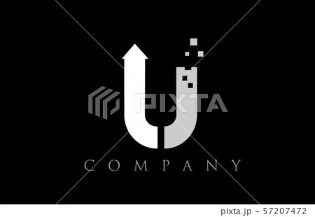 U white black alphabet letter logo company icon 57207472