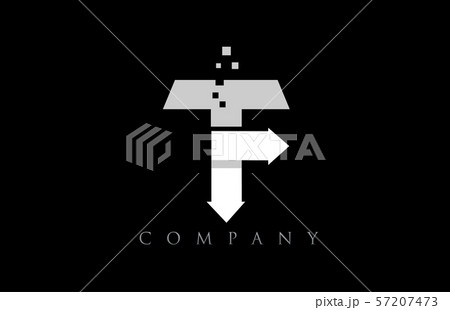 T white black alphabet letter logo company icon 57207473