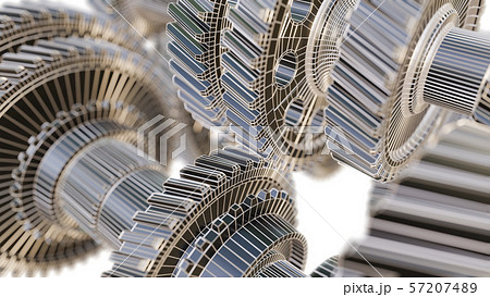 Futuristic gear mechanism 57207489