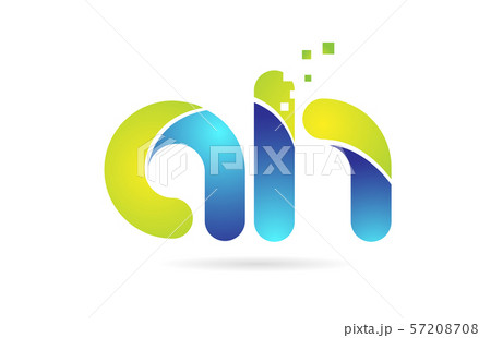 ah a h blue green combination alphabet letter logo ah a h blue green combination alphabet letter logo 57208708