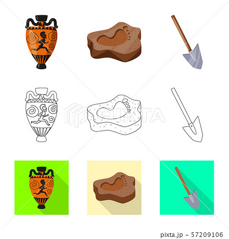 Vector design of story and items logo. Collection of story and attributes stock symbol for web. 57209106