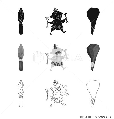 Isolated object of evolution and prehistory sign. Set of evolution and development vector icon for 57209313