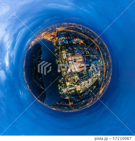 Little planet 360 degree sphere. Panorama of 57210067
