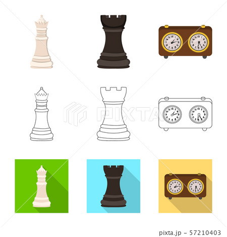Vector design of checkmate and thin symbol. Set of checkmate and target stock symbol for web. Vector design of checkmate and thin symbol. Set of checkmate and target stock symbol for web. 57210403