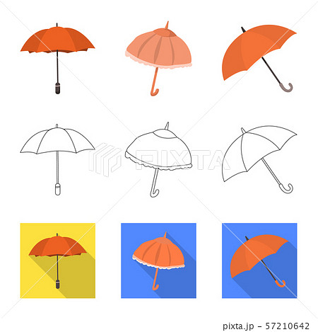 Vector design of protection and closed sign. Collection of protection and rainy vector icon for Vector design of protection and closed sign. Collection of protection and rainy vector icon for 57210642