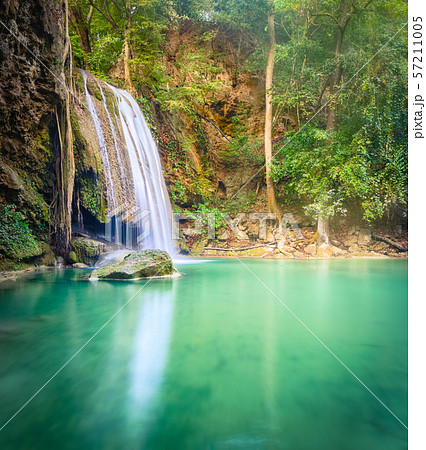 Beautiful waterfall at Erawan national park, 57211005