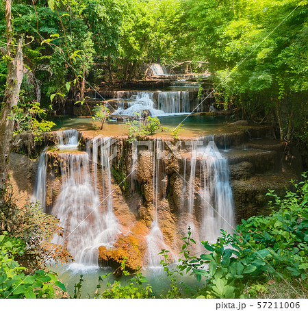 Beautiful waterfall Huai Mae Khamin, Thailand 57211006