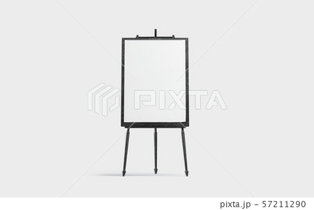 Blank white a3 canvas display on black board mockup, isolated Blank white a3 canvas display on black board mockup, isolated 57211290