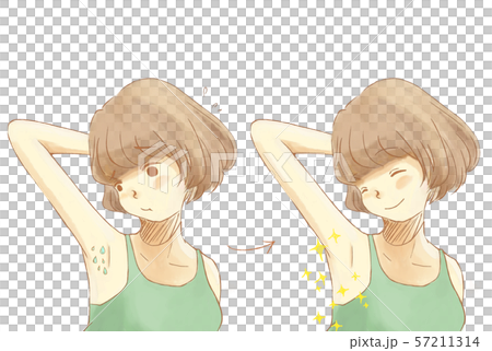 Before and after for women with side sweat 57211314