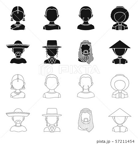 Isolated object of imitator and resident icon. Collection of imitator and culture stock symbol for 57211454