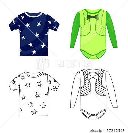 Vector design of fashion and garment icon. Collection of fashion and cotton stock symbol for web. 57212543