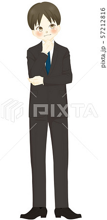 スーツ-頬を赤めにやける男性 57212816