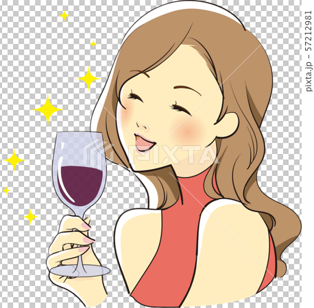 Women who drink wine happily Women who drink wine happily 57212981