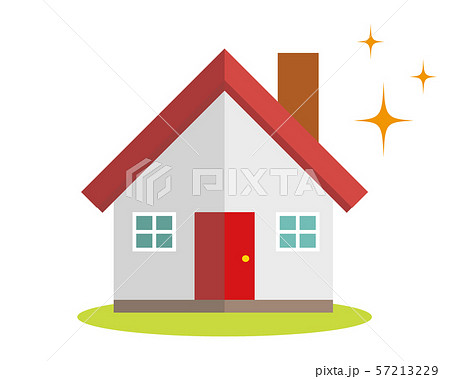 住宅 家 イラスト 一軒家 マイホーム 煙突のイラスト素材