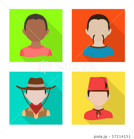 Isolated object of nation and race symbol. Collection of nation and user stock vector illustration. 57214151