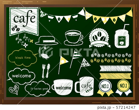 Blackboard Material Cafe Stock Illustration