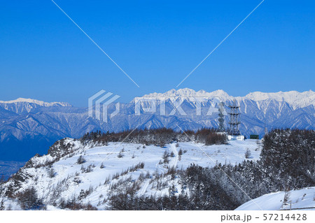 厳冬の美ヶ原 電波塔 厳冬の美ヶ原 電波塔 57214428