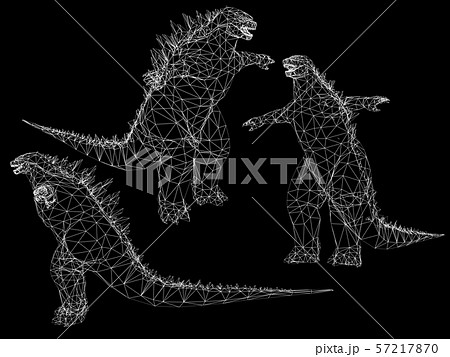 Godzilla King of the Monsters ,3d rendering 57217870