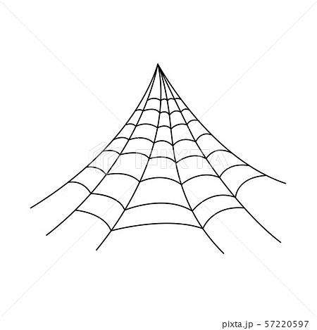 Hanging spider web isolated on white background. Hanging spider web isolated on white background. 57220597