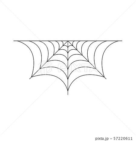 Half spider web isolated on white background. - Stock Illustration  [57220611] - PIXTA