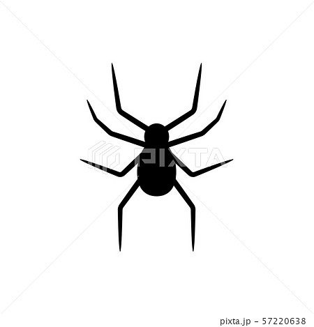 Black silhouette of spider isolated on white Black silhouette of spider isolated on white 57220638