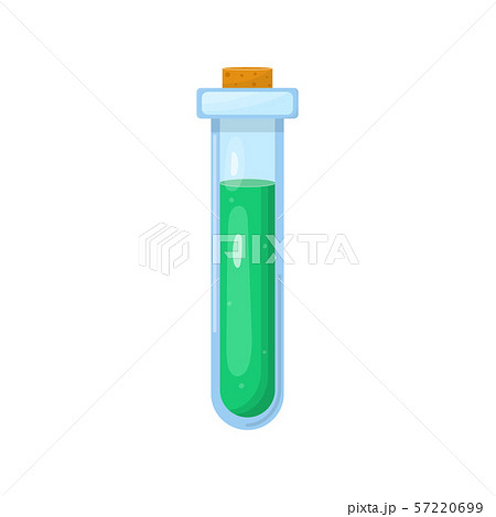 Magic potion in bottle with green liquid on white 57220699