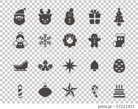 Cute Christmas icon set 57221925