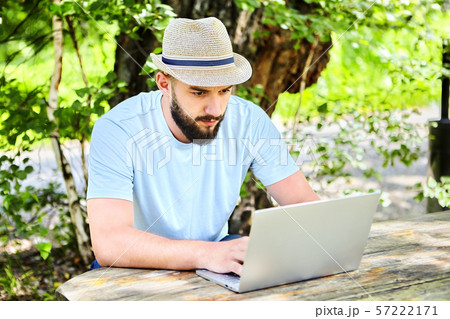 Modern agronomist uses a computer. Modern agronomist uses a computer. 57222171