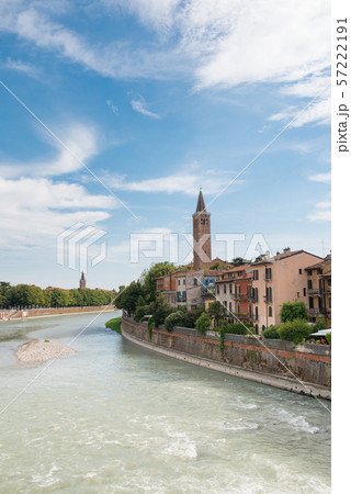 世界文化遺産 ヴェローナの街並み イタリア 世界文化遺産 ヴェローナの街並み イタリア 57222191