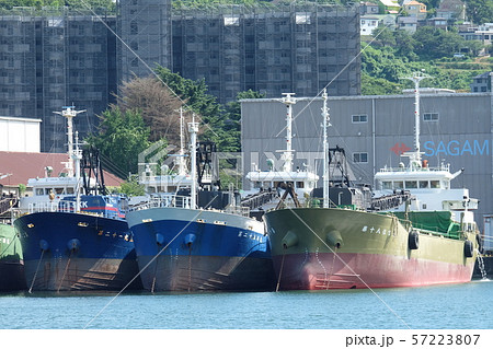 港内に停泊するガット船 57223807