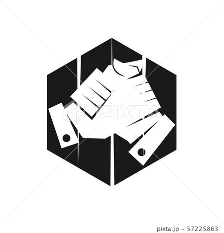 hexagonal Commitment Teamwork Together Black Logo 57225863