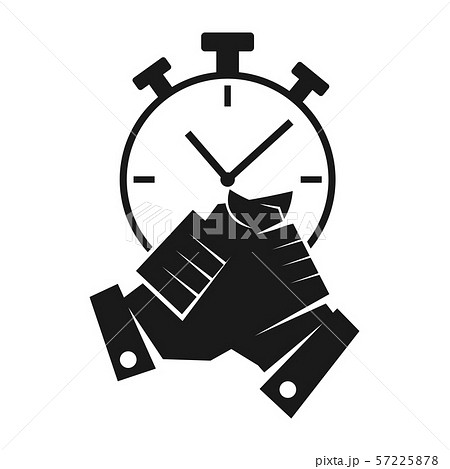 Time Commitment Teamwork Together Black Logoのイラスト素材