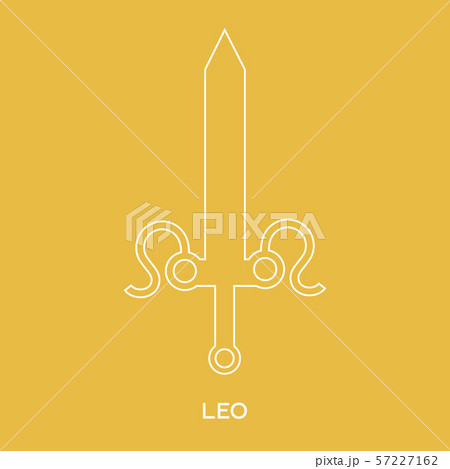 Leo zodiac sign. Line style icon of zodiacal 57227162