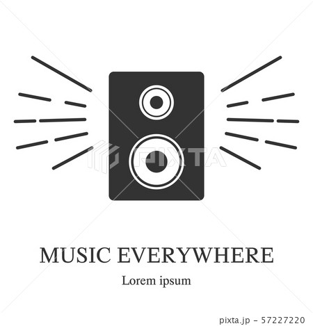Music speaker icon. Music logo template. Recording Music speaker icon. Music logo template. Recording 57227220